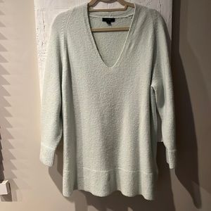 ✨SALE✨J. Crew Merino Wool Alpaca Blend Sweater Long Light Blue V Neck MEDIUM